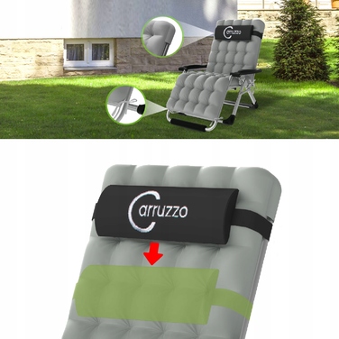 Шезлонг Carruzzo Relax Line, сталь, сірий