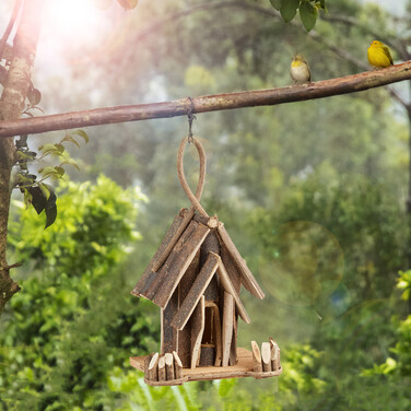 Relaxdays Decorative Birdhouse with Hanging Hook