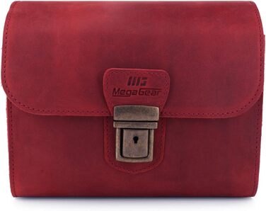 Чохол для камери MegaGear Pebble з натуральної шкіри для беззеркальних, моментальних та DSLR камер (Бургунді)