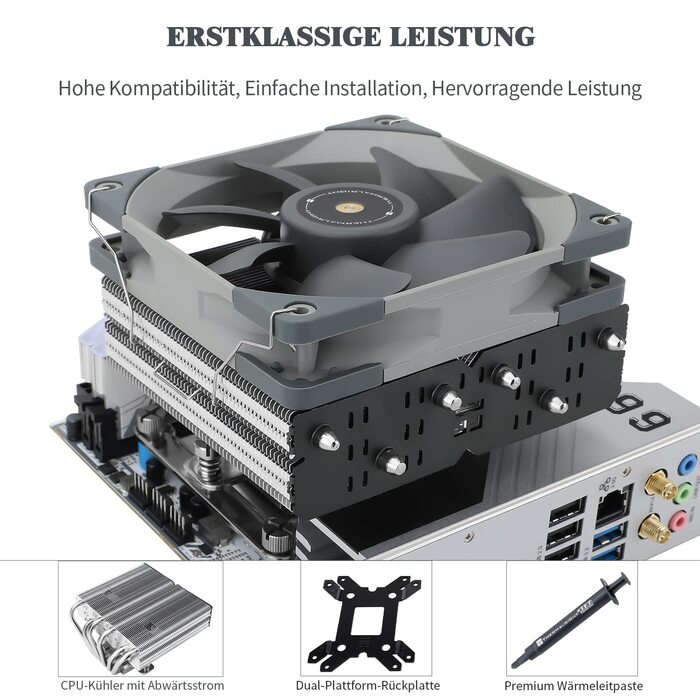 Thermalright SI-100: Повітряний кулер для CPU з 6 теплових трубок, тихий вентилятор TL-E12B PWM, технологія AGHP 3.0, сумісний з AMD AM4/AM5 та Intel 1150/1151/1200/1700/2066