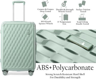 Набір валіз Sea Choice: 4 валізи з жорсткою оболонкою (55/65/75 см) + косметичка, білий