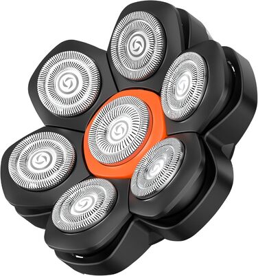 Електричний голковий стайлер MAXGROOM Glatzen для чоловіків, 7D голковий насадка, водонепроникний IPX6, плаваюча головка, LED-дисплей, для подорожей та дому, зарядка USB-C (червоний)