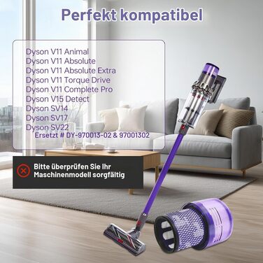 Набір фільтрів для акумуляторного пилососа Dyson V11, V15 (SV14, DV17, SV22) — 4 шт.