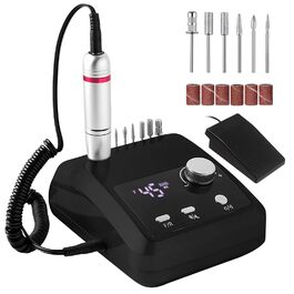 Електричний фрезер для нігтів CozyZen Professional: набір для манікюру та педикюру з LCD-дисплеєм, 45000 об/хв, для акрилу та гелю