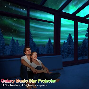 Galaxy Projector with Nebula & Galaxy Effects - LED Star Night Light - Black