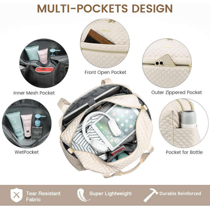 Спортивна сумка LOVEVOOK для жінок з відділенням для ноутбука, 35л. Ідеальна для подорожей, спортзалу та відпочинку.