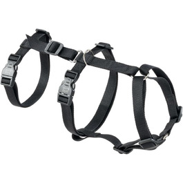Шлейка для собак Ferplast Brave Medium, чорна, для собак середніх порід, з 6 застібками, витривала та регульована