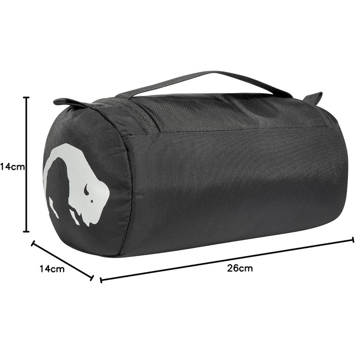 Дорожня косметичка Tatonka Care Barrel з дзеркалом та підвісом, чорна, 3 л (26 x 14 x 14 см)
