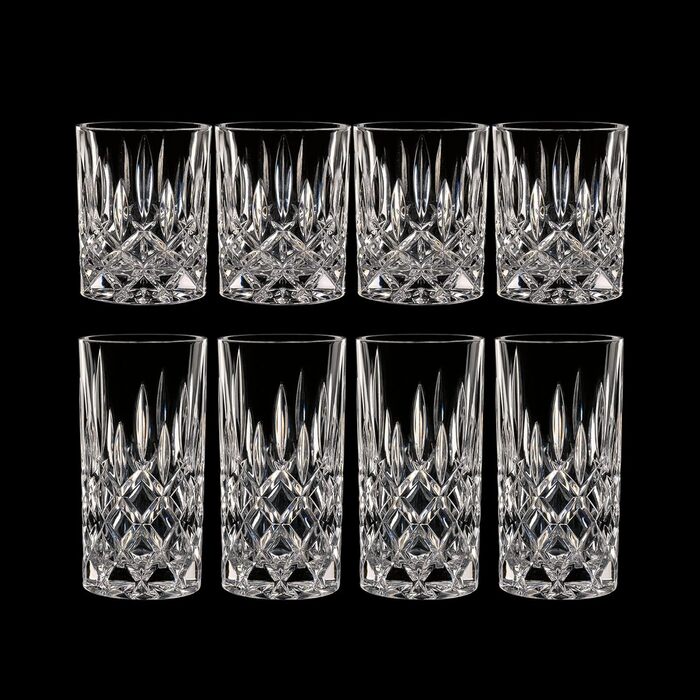 Spiegelau & Nachtmann Nobelesse Set - 4 Whiskey Glasses + 4 Highball Glasses, 40037622, Transparent
