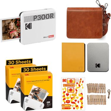KODAK Mini 3 Retro: Портативний фотопринтер з друком 7,6x7,6 см + 68 аркушів