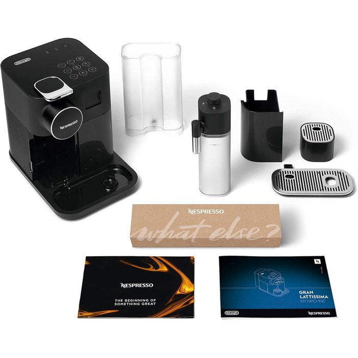 Nespresso De'Longhi EN640.B Gran Lattissima Coffee Capsule Machine with Automatic Milk System, 19 Bar Pressure, 1400W, Black Black Version 2.0