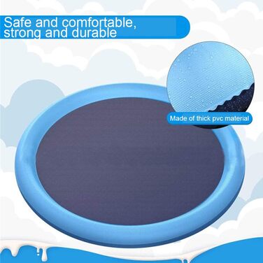 Dog Pool for Dogs, Splash Pool for Pets, 100cm Foldable Sprinkler and Splash Play Mat, Dog Splash Pool, Summer Toy, Spray Cushion Garden Outdoor Portable Sprinkler (M-150cm)