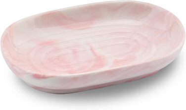 Миска для мила з кераміки, антиковзна, зелена/рожева | Мильниця для ванної, кухні, душу