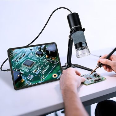 Цифрова мікроскоп-камера Ninyoon 1080P USB для iPhone, iPad, Android, PC, 50-1000x, з підсвічуванням, для монет, рослин, паяння, шкіри, скальпу