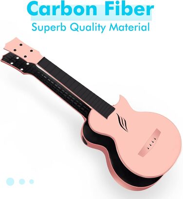 Укулеле Enya Ukulele-Sopran NOVA U Mini - 23 дюйми, рожевий колір, карбон, для початківців, з аксесуарами