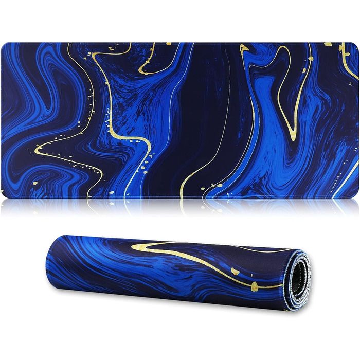 Великий ігровий килимок для миші з прошитими краями, 70x30 см, з антиковзною основою з натурального каучуку для геймерів, офісу, дому. Модель Quicksand03