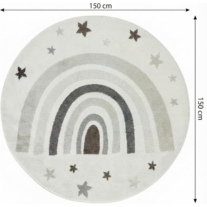 Дитячий килим Kinderteppich DOTS бежево-рожевий 80x150 см, Öko-Tex, для дівчаток, в кімнату