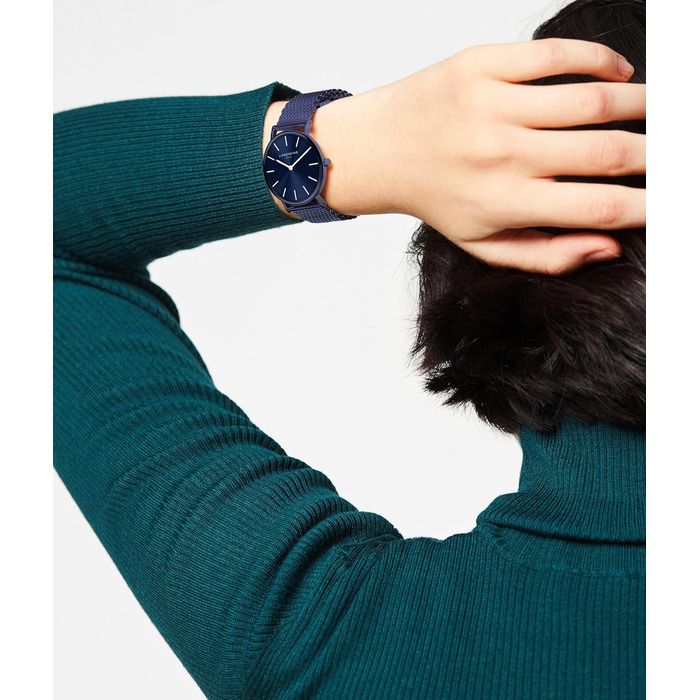 Годинник Liebeskind Berlin для жінок – круглий кварцовий годинник 34 мм – сітчасте браслет – водостійкий 5ATM – сучасний та елегантний (блакитний)