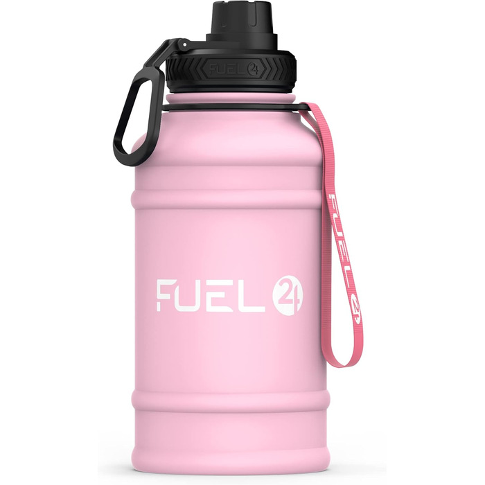 Extra Stark Stainless Steel Metal Water Bottle 1.3L & 2.2L - Leak-Proof & BPA-Free Stainless Steel Water Bottle - Robust Water Bottle Gym, Sports Stainless Steel Water Jug Bottle for Adults (1300 ml, Pink)
