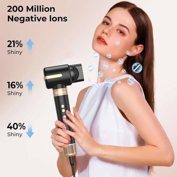 UKLISS Airstyler Multistyler 7 в 1: фен-щітка, локон, випрямляч, турбіна, 1400W, турбіна, 3 режими температури, 30 мм, турбіс