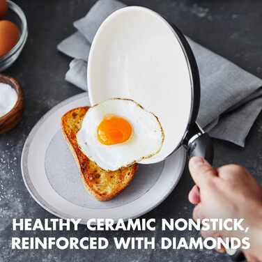 Набір сковорідок GreenPan Rio, 3 шт., з керамічним покриттям, антипригарні, 17.8 см, 24.1 см, 27.9 см, чорні