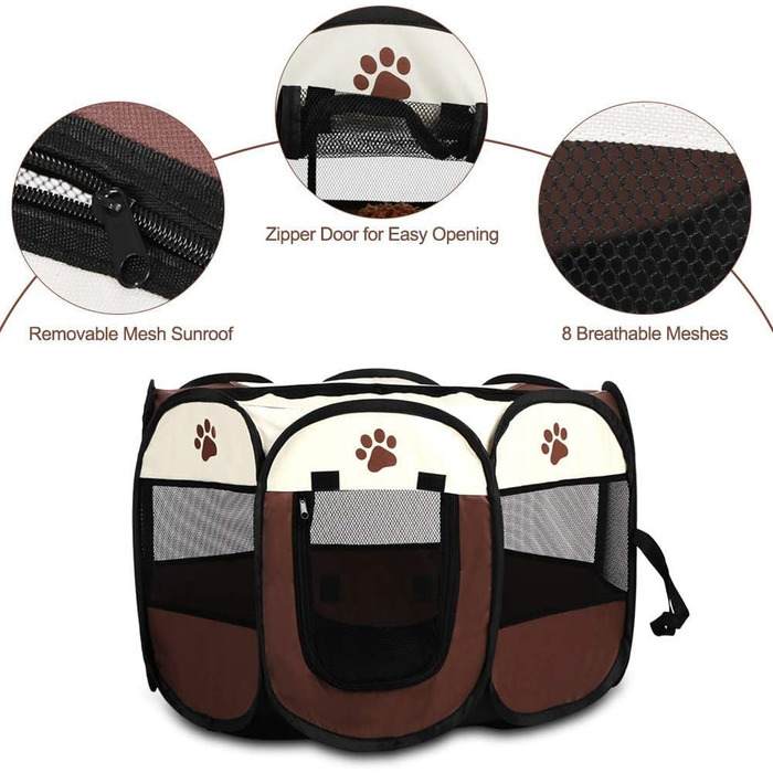 Клітка-забіг для собак і тварин, переносний забіг для собак, кроликів, котів. Оксфорд 600D, для внутрішнього та зовнішнього використання
