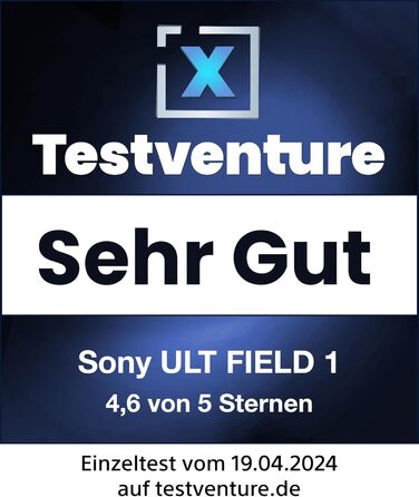 Sony ULT Field 1: Портативна Bluetooth колонка з глибоким басом, IP67 (водонепроникна, пилозахищена), 12 год роботи, чорний колір