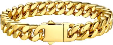 Чоловіча ланцюжок-браслет Bestyle з нержавіючої сталі, 5/7/9/12.5 мм, 19/21/23 см, стилі Miami, з подарунковою коробкою