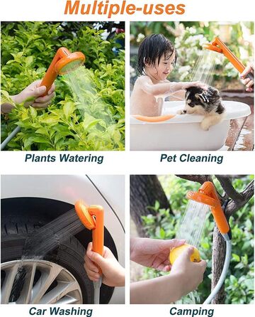 Портативна душова кабіна для кемпінгу Zooma з насосом, для відпочинку на природі, сад, вулиця, акумуляторна