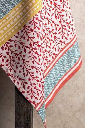 Maison d'Hermine Marquise 100% Cotton Set of 3 Multi-Purpose Kitchen Towels Soft, absorbent dish towels | Dish towels | Bar towels | Spring/Summer (50 cm X 70 cm)