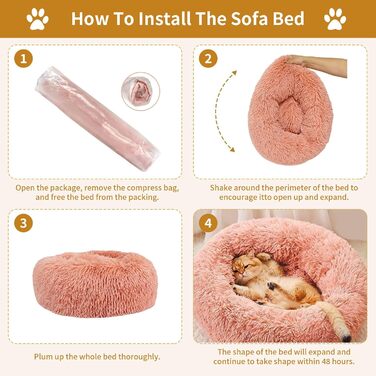 Килимок для кота/собаки 50 см: м'який, плюшевий, круглий, з антиковзаючою основою, легко миється. Колір: темно-сірий/рожевий