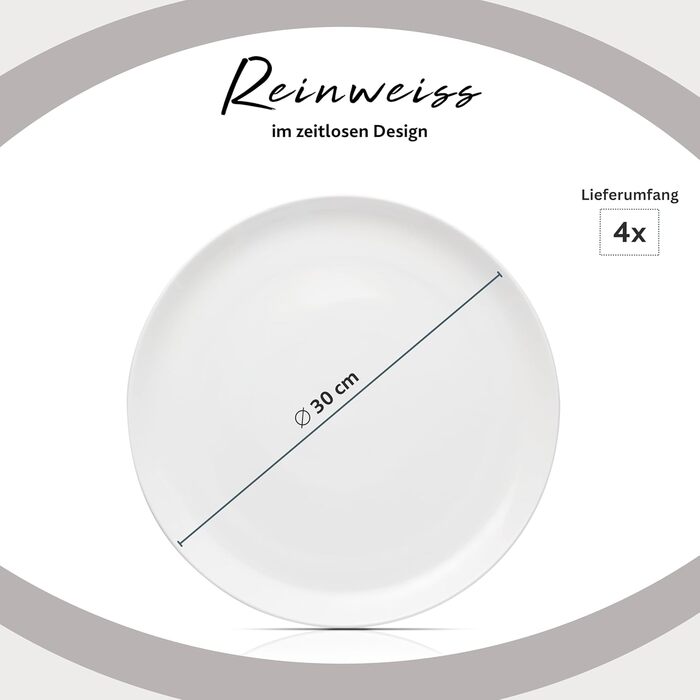 Набір посуду SÄNGER Kombiservice New Port на 6 осіб, 36 предметів | PREMIUM COLLECTION (4 піци)