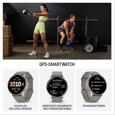 Розумний годинник Garmin Venu 4 - фітнес-трекер з AMOLED дисплеєм, 1,4