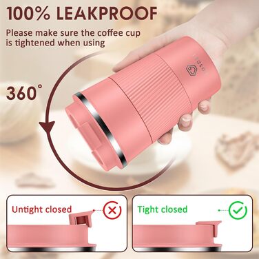 Термокружка CS COSDDI з нержавіючої сталі, 380мл, з кришкою, для кави, води та чаю, подвійні стінки, витривала, 1 шт.