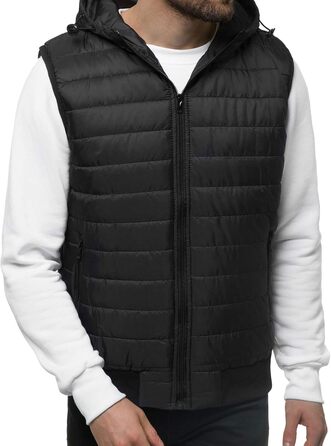 Чоловіча степкова жилетка OZONEE з капюшоном, чорна, розмір XXL | OZONEE JS/MY88