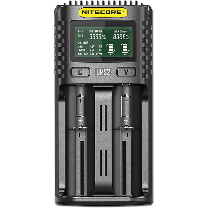 Зарядний пристрій Nitecore UMS2 для акумуляторів AA/AAA з індикатором