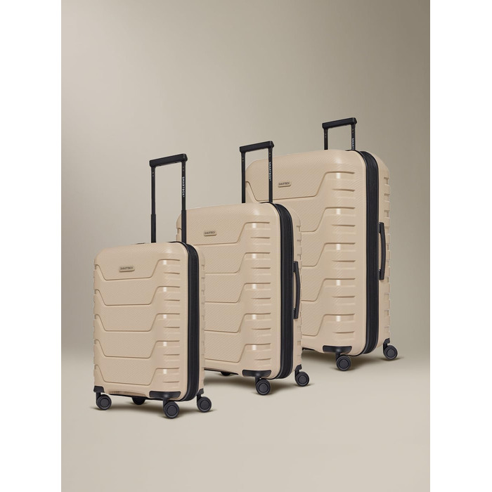 Набір валіз SMARTBOX Hartschalen 3 шт. | Розширюваний, з TSA-замком, з поліпропілену | Beige (Edition 01)