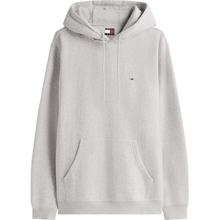 Чоловічий худі Tommy Jeans Regular Fit Flag Fleece з капюшоном, сірий (Silver Grey Heather)