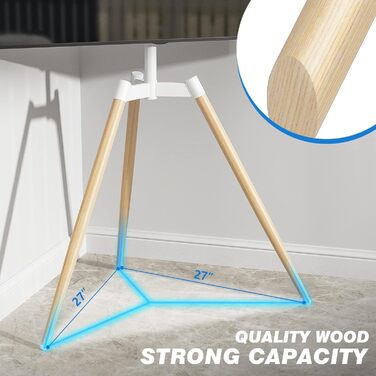Adjustable TV Stand Tripod - Fits 32-65 inch TVs, VESA 400x400mm, 35kg Weight Capacity, Beige