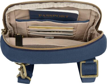 Сумка-тоут Travelon Anti-Theft Courier Navy - захист від крадіжки