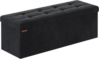 Складаний пуф SONGMICS з місцем для зберігання, 110×38×38 см, кремово-білий, до 300 кг, для вітальні, спальні, передпокою