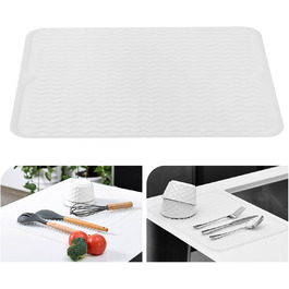 Килимок для посуду KitchenRaku 40x45 см, силіконовий, термостійкий, неслизький, для мийки, кухонний килимок