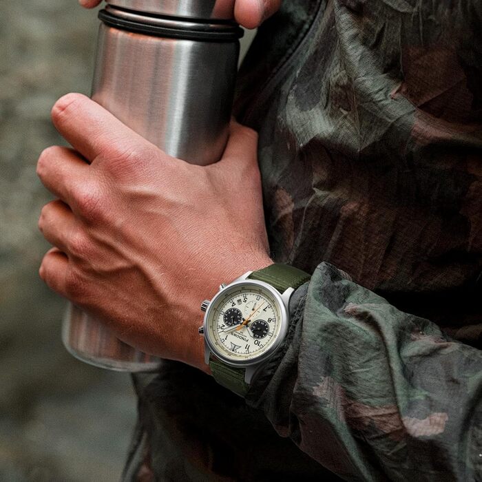 Чоловічий годинник PINDOWS з хронографом, кварцовий, аналоговий, водонепроникний, чорний корпус, коричневий ремінець, для бізнесу та відпочинку