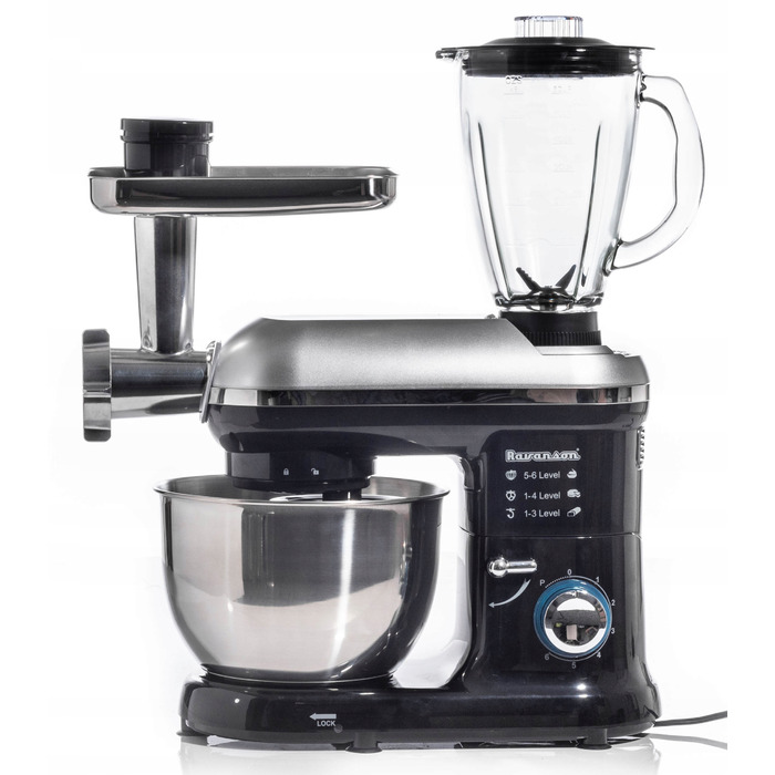 Кухонний комбайн Ravanson RP1500, 1500 Вт, чорний