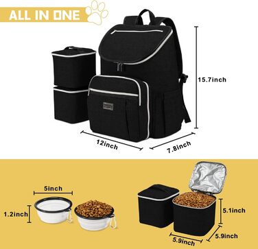 BAGLHER Рюкзак для собак, чорний - зручний для подорожей