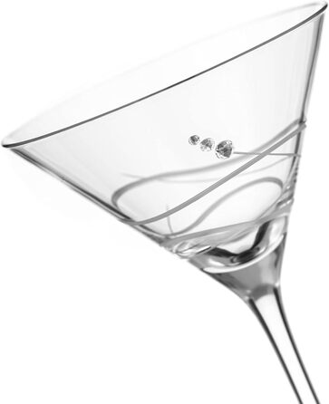 Бокали для коктейлів Martini DIAMANTE 'Soho' з кристалами Swarovski, набір 4 шт. в подарунковій упаковці