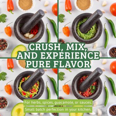 Гранітний ступка з товкачиком – ступка з товкачиком з граніту, Ø 16 см, об'єм 500 мл