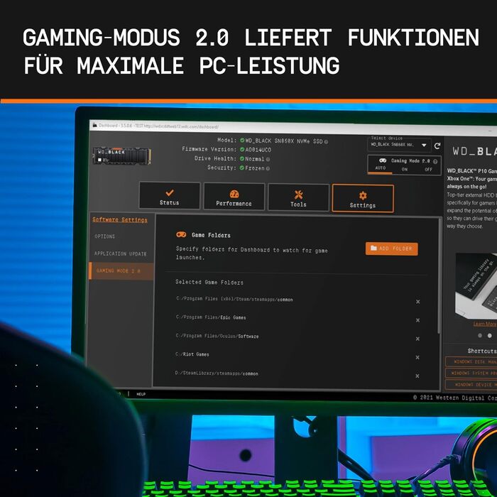 SSD накопичувач WD_BLACK SN850X 8TB PCIe Gen4 з радіатором - ігровий SSD, 7300 МБ/с читання, 6300 МБ/с запис