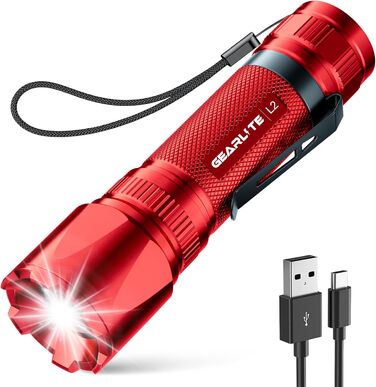 Ліхтар LED Gearlite акумуляторний, 3000 люмен, тактичний, водонепроникний (IP65), 3 режими, для кемпінгу, риболовлі, активного відпочинку