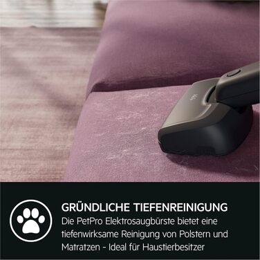 AEG QX6-1-45AN Cordless Vacuum Cleaner / Bagless Vacuum Cleaner / Quiet / Cordless Handheld Vacuum / 45 min Runtime / Lightweight / Hard Floors / 2in1 / Pet Hair / Dog / Cat / Carpet / Car / Grey